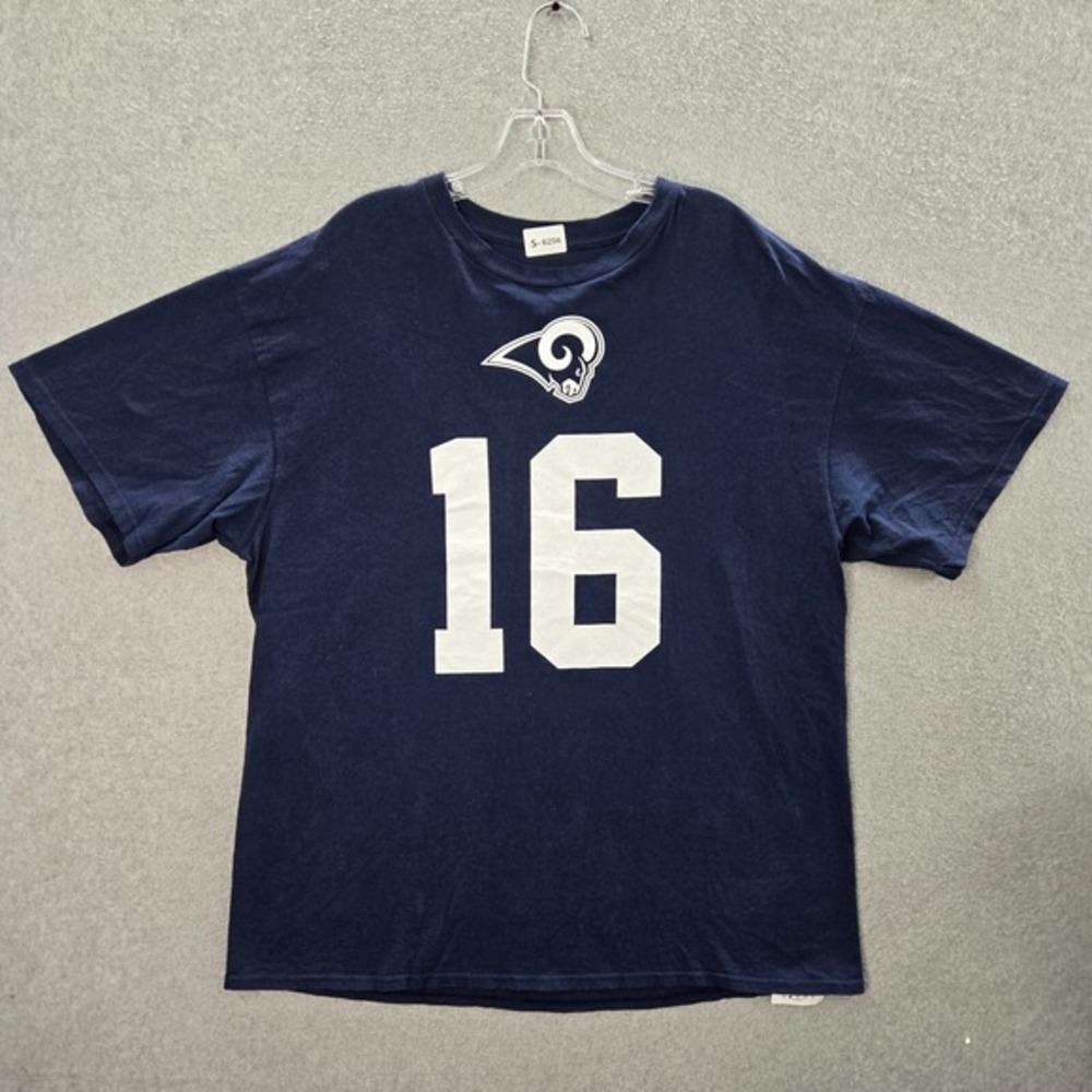 Los Angeles Rams Men‎ Shirt XL Blue Jared Goff 16 Short Sleeve Tee